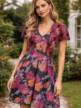 Rare Vintage 1960s–70s ILGWU Union Made Dress | Couture Appliqué Textile Art